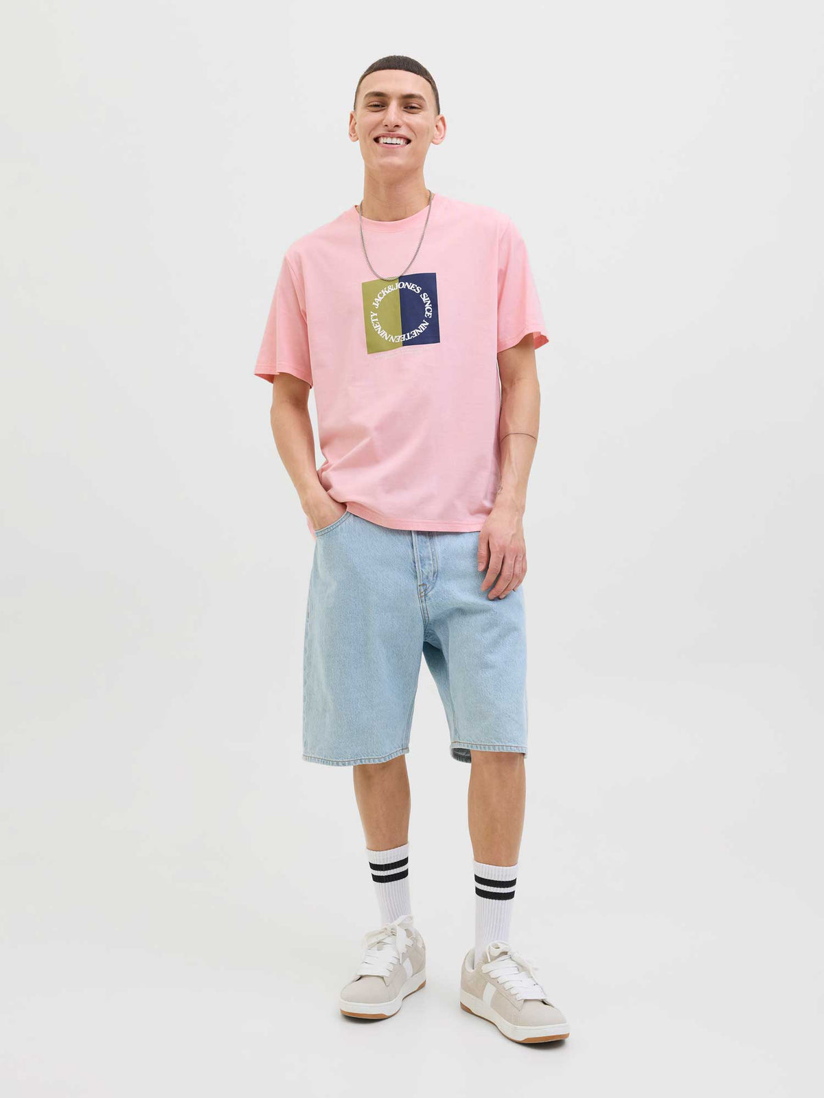 JACK & JONES Тениска JORTAVIRA BRANDING TEE SS CREW NECK