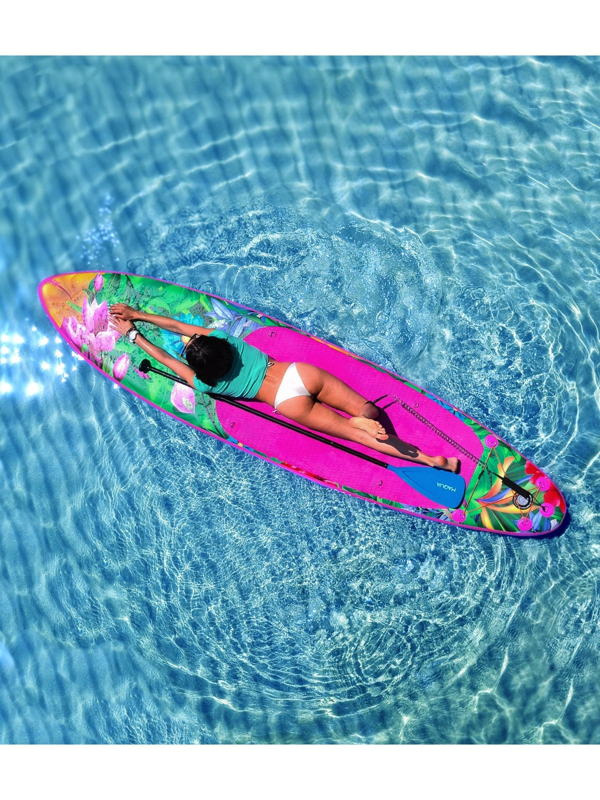 MAQUA К-т надуваем SUP FLOWERS KAYAK KIT 330/80/15