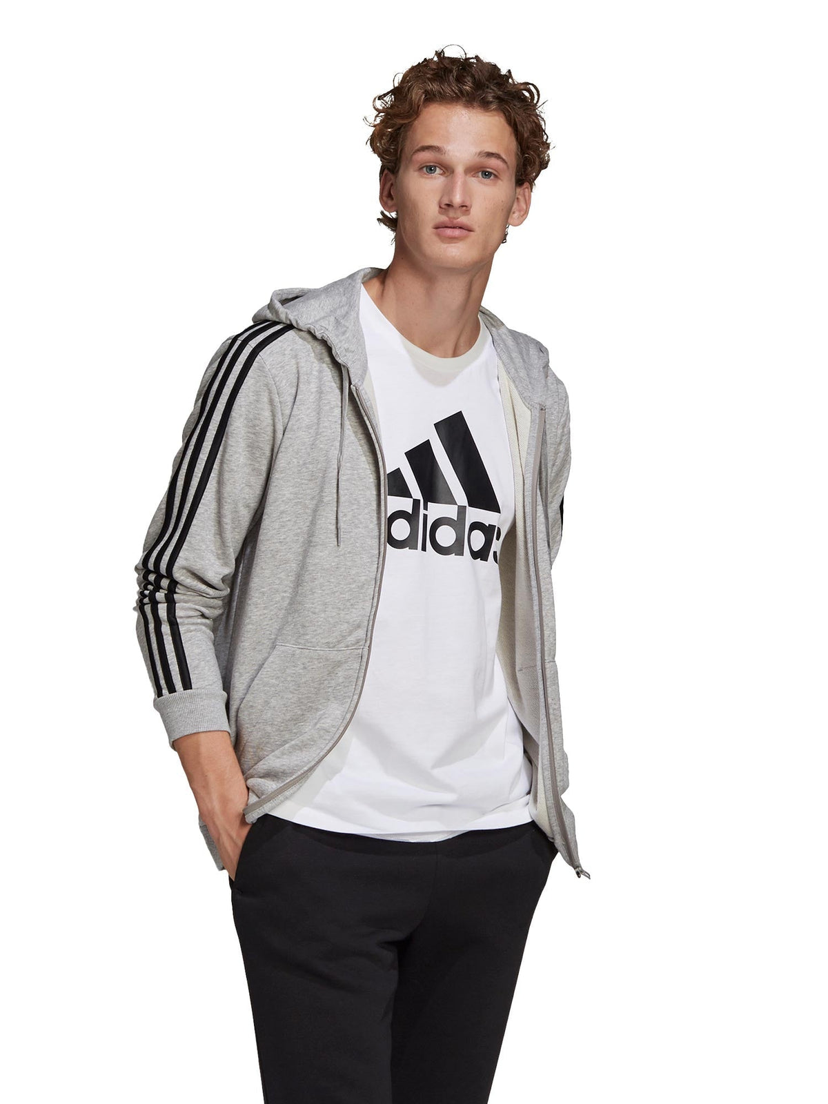 ADIDAS SPORTSWEAR Суитшърт Essentials French Terry 3-S Full-Zip