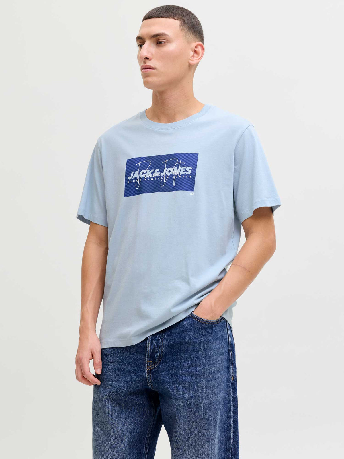 JACK & JONES Тениска JJCOLE PRINT TEE SS CREW NECK