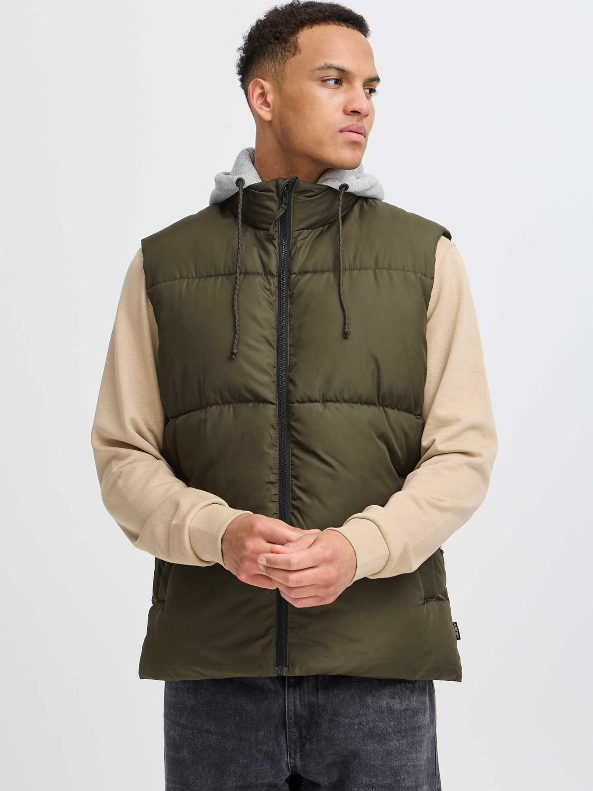 BLEND Елек BHELWIN vest w. jersey hood