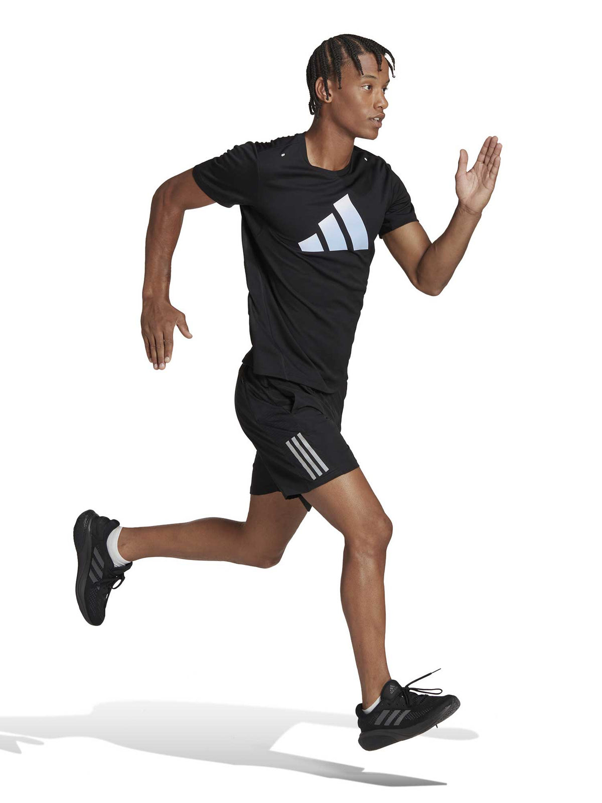 ADIDAS PERFORMANCE Тениска Run Icons 3 Bar Logo