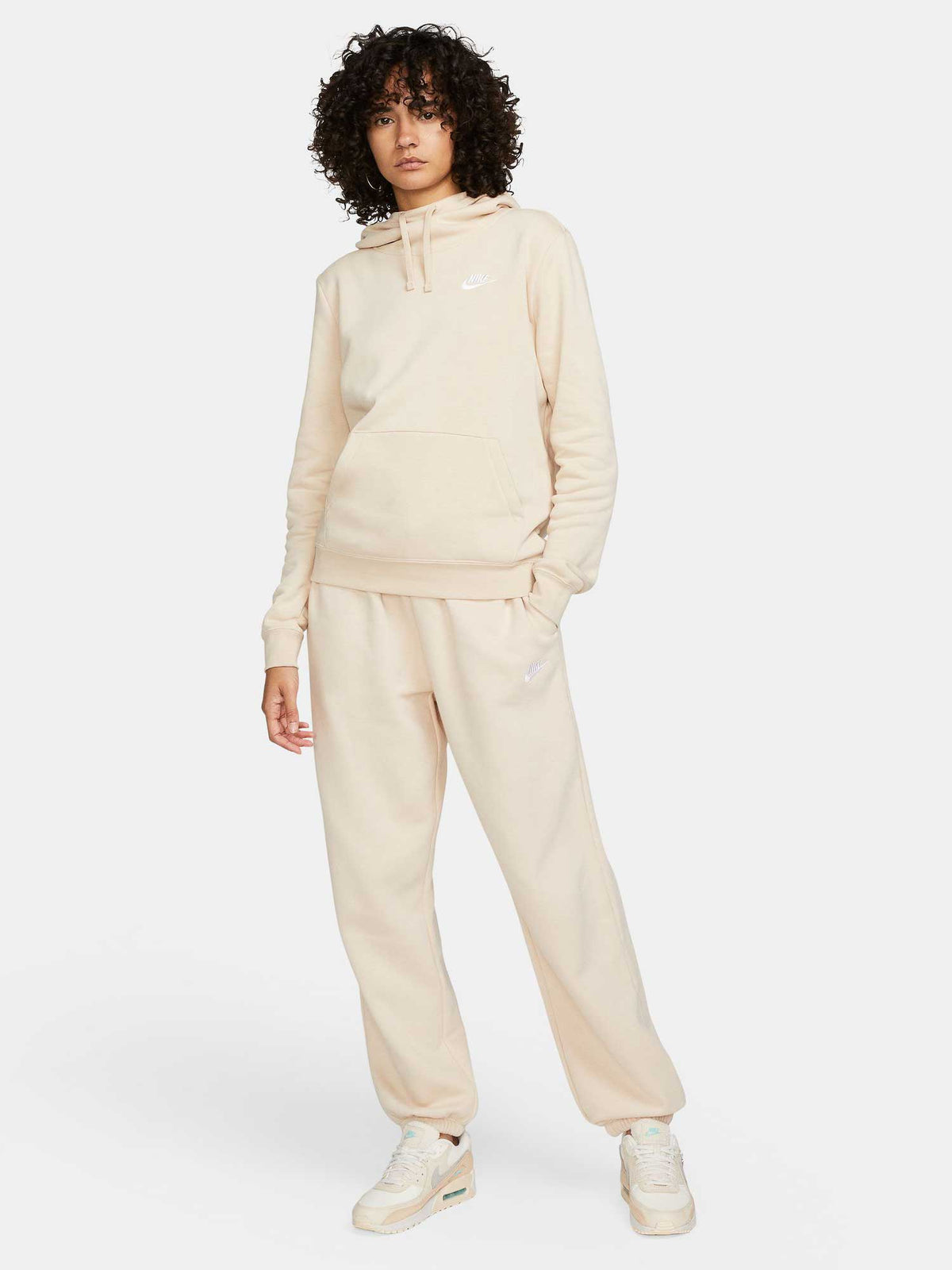 NIKE Суитшърт W CLUB FLC FNL HOODIE STD