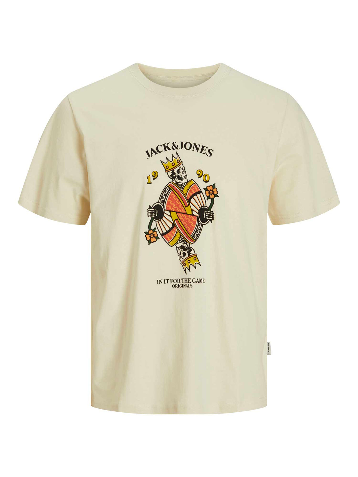 JACK & JONES Тениска JORANATOMY SKULL TEE SS CREW NECK SN